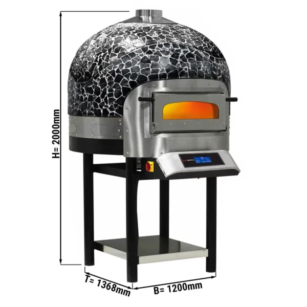 Elektrická pec na pizzu kamenná - 6x 300mm - Digitálna - Otočná - Image 7