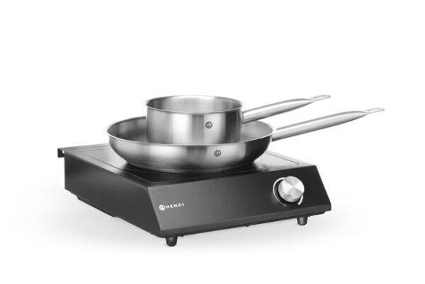 Sada: Indukčný sporák 3500W + hrniec + panvica na smaženie, HENDI, Čierna, 220-240V/3500W, 320x395x(H)95mm - Image 5