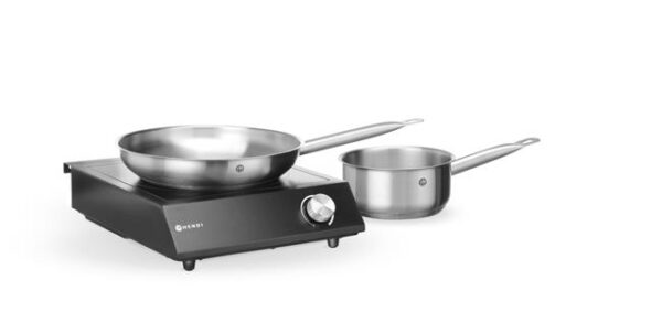 Sada: Indukčný sporák 3500W + hrniec + panvica na smaženie, HENDI, Čierna, 220-240V/3500W, 320x395x(H)95mm - Image 6