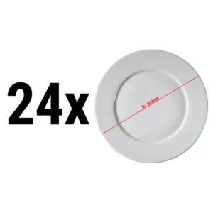 (24 kusov) PERA biela - taniere ploché - taniere na pizzu - 30 cm