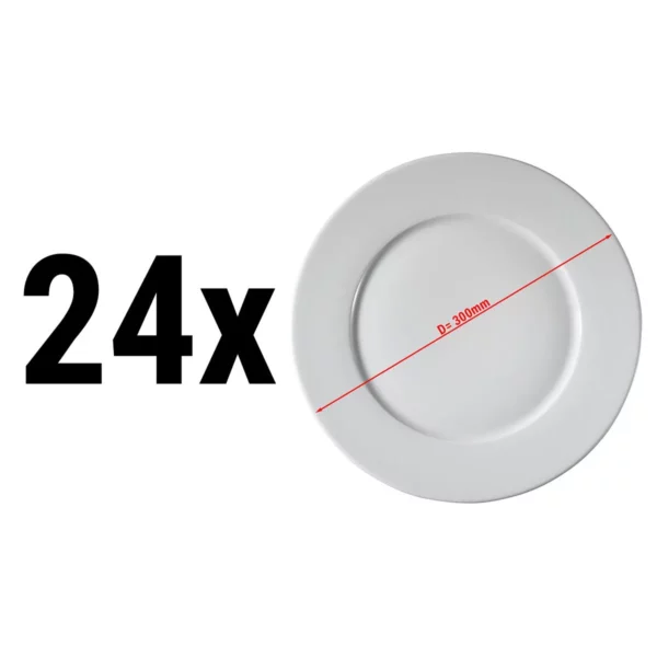 (24 kusov) PERA biela - taniere ploché - taniere na pizzu - 30 cm