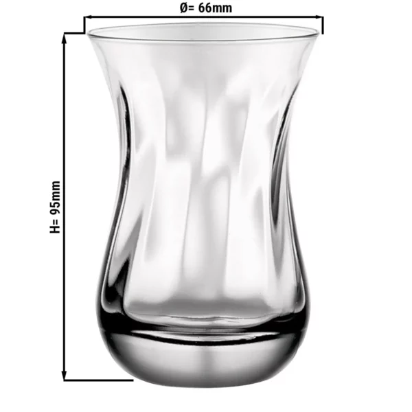 (72 kusov) čajový pohár so štruktúrou - AQUA - 160 ml