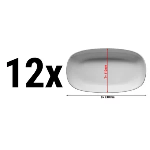 (12 kusov) ENTITY - tanier oválny - 24 cm