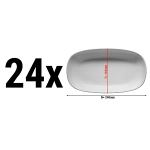 PERA alb - farfurie ovală - Ø 24 cm (24 bucăți)