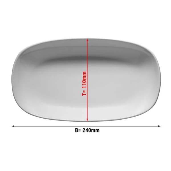 (6 kusov) ENTITY - Oválny tanier - 24 cm - Image 4
