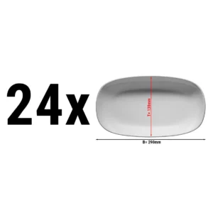 (24 kusov) ENTITY - tanier oválny - 29 cm