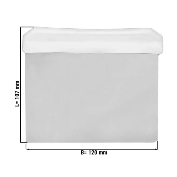 Škrabka na cesto - 12 x 8,5 cm - biela - Image 3