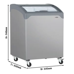 Mraznička - 645x650mm - 117 litrov - S posuvným skleneným vekom