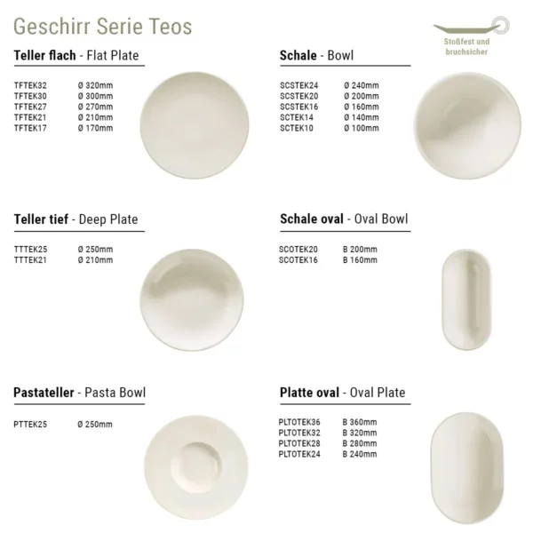 (24 kusov) TEOS - Tanier/ Tanier oválny - Ø 24 cm - Image 5