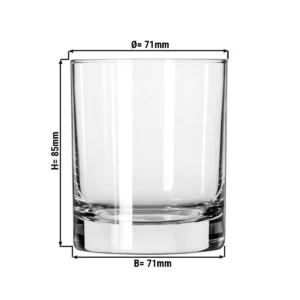 (12 kusov) Univerzálne nápojové sklo - CHICAGO - 207 ml - Transparent