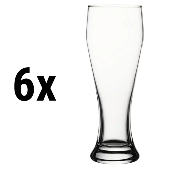 (6 kusov) pohár na pšeničné pivo - BEER SPECIALS - 665 ml - kalibrované na 500 ml - Image 2