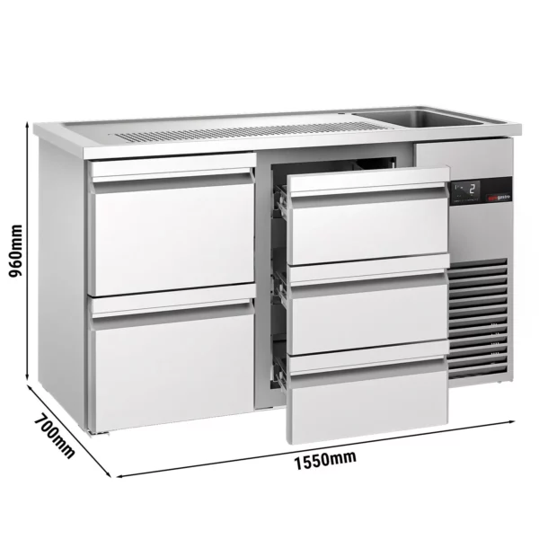 Pivný bar PREMIUM - 1550x700mm - 5 zásuviek
