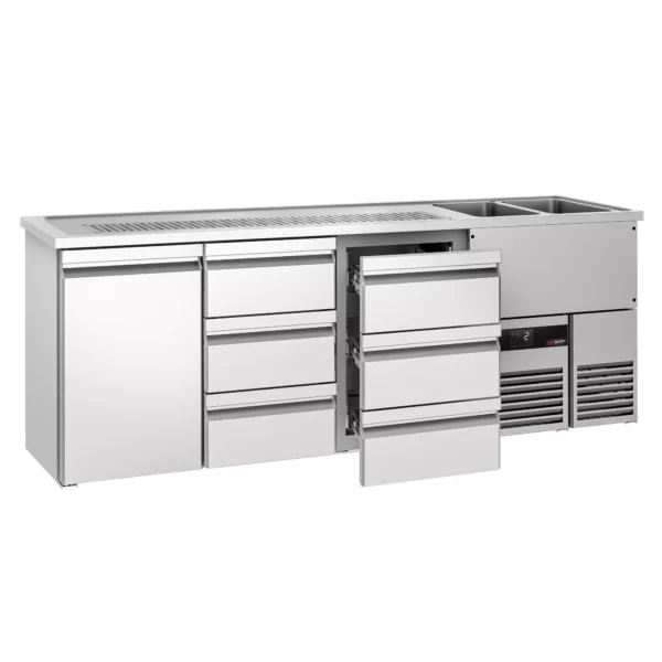 Pivný bar PREMIUM - 2500x700mm - 1 dvierka a 6 zásuviek - Image 3