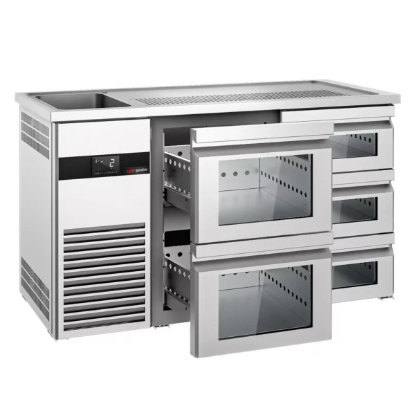 Pivný bar PREMIUM - 1550x700mm - 5 sklenených zásuviek - Image 3