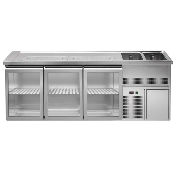 Pivný bar PREMIUM PLUS- 2500x700mm - 3 sklenené dvierka - Image 4