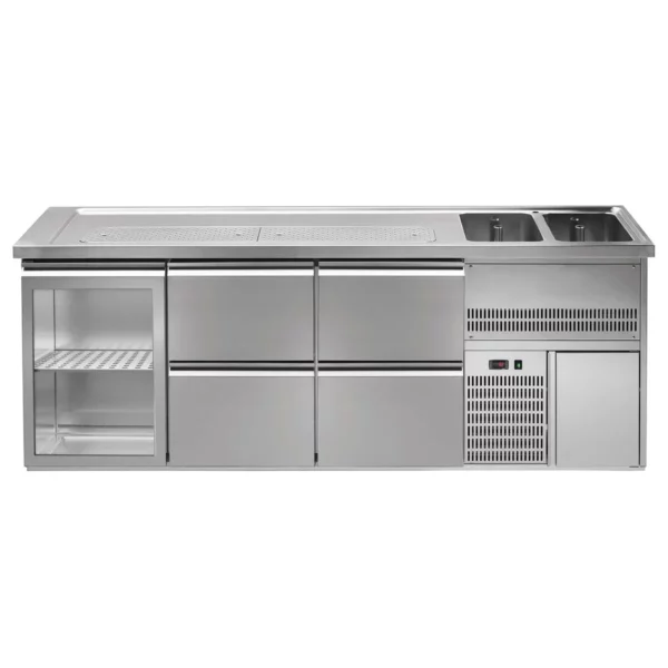 Pivný bar PREMIUM PLUS - 2500 x 700 mm - 1 dvierka a 4 zásuvky - Image 3