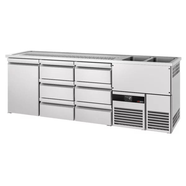Pivný bar PREMIUM - 2500x700mm - 1 dvierka a 6 zásuviek - Image 4
