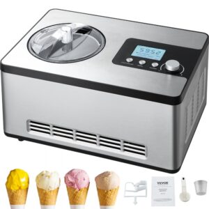 VEVOR elektrický stroj na zmrzlinu 2l zmrzlina mrazený jogurt sorbet z nehrdzavejúcej ocele gelato