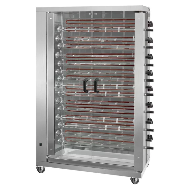 Elektrický gril na kurčatá ECO s 15 ražňami pre 90 kurčiat - 1098 x 660 x 1920 mm - Image 3
