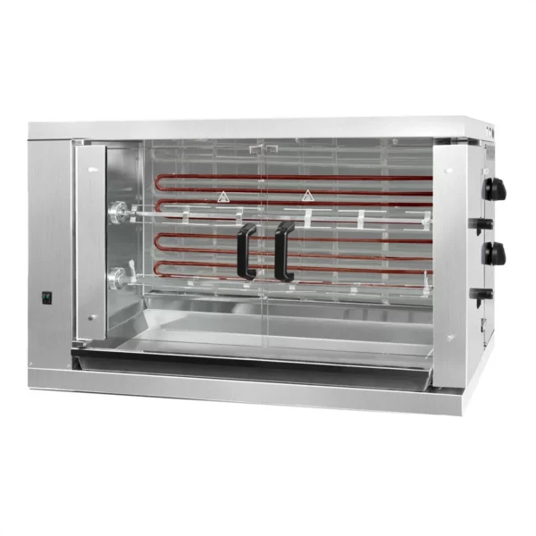 Elektrický gril na kurčatá ECO s 2 ražňami pre 12 kurčiat - 1098 x 480 x 640 mm - Image 4