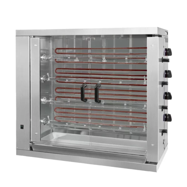 Elektrický gril na kurčatá ECO so 4 ražňami pre 24 kurčiat - 1098 x 480 x 1000 mm - Image 4