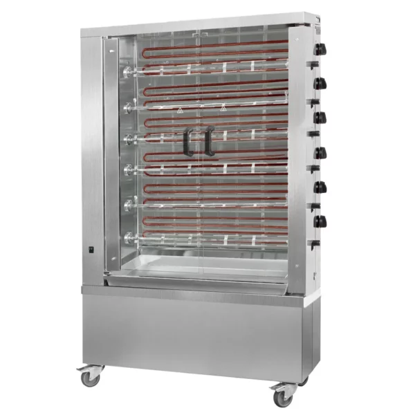 Elektrický gril na kurčatá ECO so 6 ražňami pre 36 kurčiat - 1098 x 480 x 1860 mm - Image 4