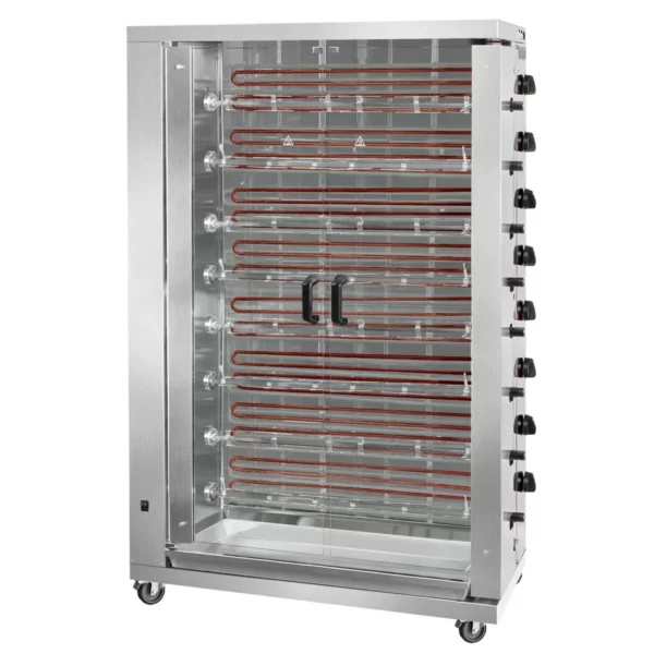Elektrický gril na kurčatá ECO s 8 ražňami pre 48 kurčiat - 1098 x 480 x 1992 mm - Image 4