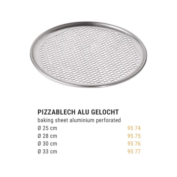 Pizza plátok vyrobený z hliníka - perforovaný - 25 cm - Image 5