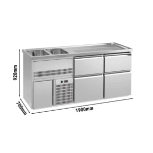 Pivný bar PREMIUM PLUS- 1950x700mm - so 4 zásuvkami