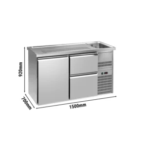 Pivný bar PREMIUM PLUS - 1550x700 mm - 1 dvierka a 2 zásuvky