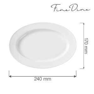 Bianco oválny tanier, 240x170mm