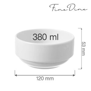 Stohovateľná misa Bianco, 120 mm