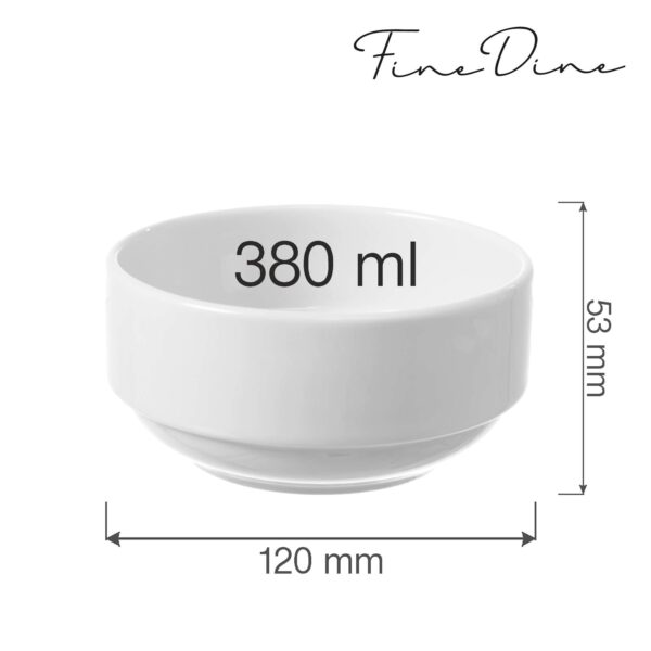 Stohovateľná misa Bianco, 120 mm