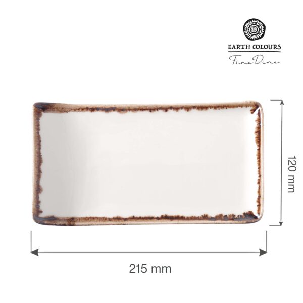 Vanilkový servírovací tanier, 215 x 120 mm