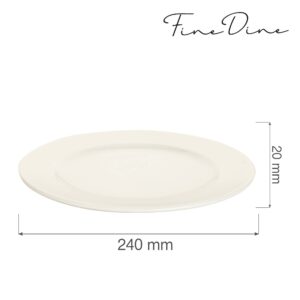 Krémová plochý tanier, 240 mm