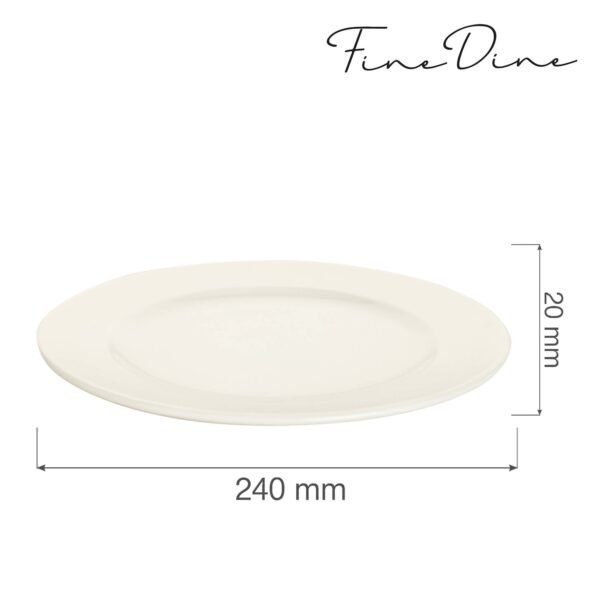 Krémová plochý tanier, 240 mm