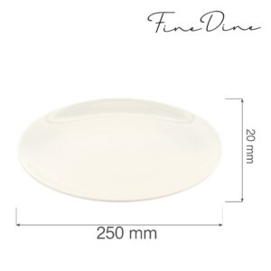 Krémový tanier bez okraja, 250 mm