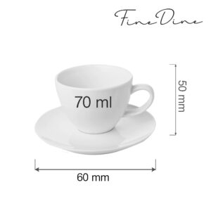 Bianco elegantná šálka s podšálkou, 70ml