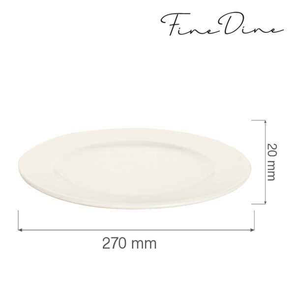 Krémová plochý tanier, 270 mm
