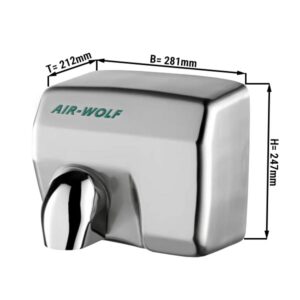 (2 kusy) AIR WOLF | Sušič rúk s infračerveným senzorom - nerez