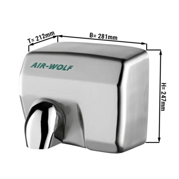 (2 kusy) AIR WOLF | Sušič rúk s infračerveným senzorom - nerez
