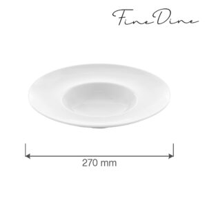Bianco široký ráfik hlboký tanier, 270 mm