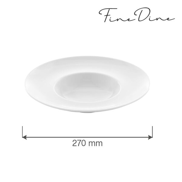 Bianco široký ráfik hlboký tanier, 270 mm