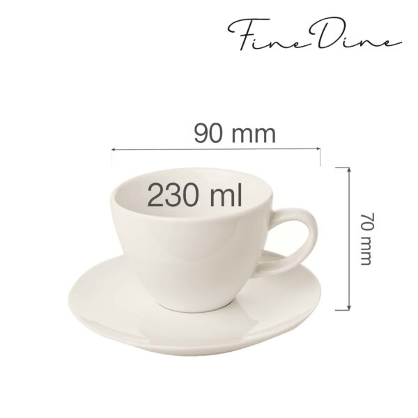 Crema elegantná šálka s podšálkou, 230 ml