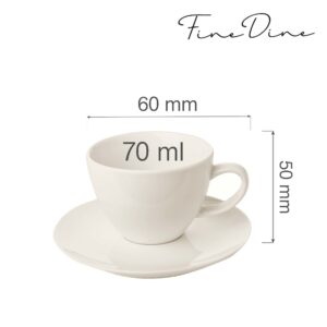 Crema elegantná šálka s podšálkou, 70 ml