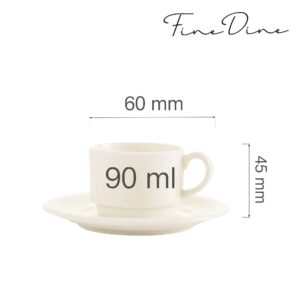 Stohovateľný pohár Crema, 90 ml