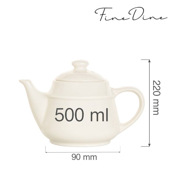 Krémová kanvica na čaj, 500 ml