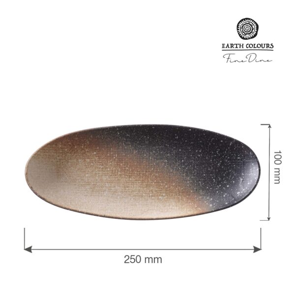 Mesačný oválny tanier na servírovanie, 250 mm