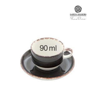 Onyxová šálka s podšálkou, 90 ml