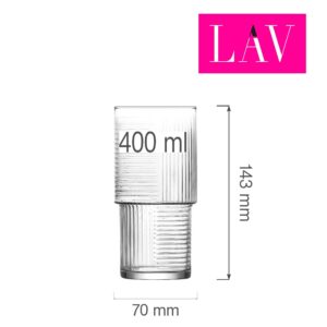 Vysoký pohár long drink Helen 400 ml, LAV